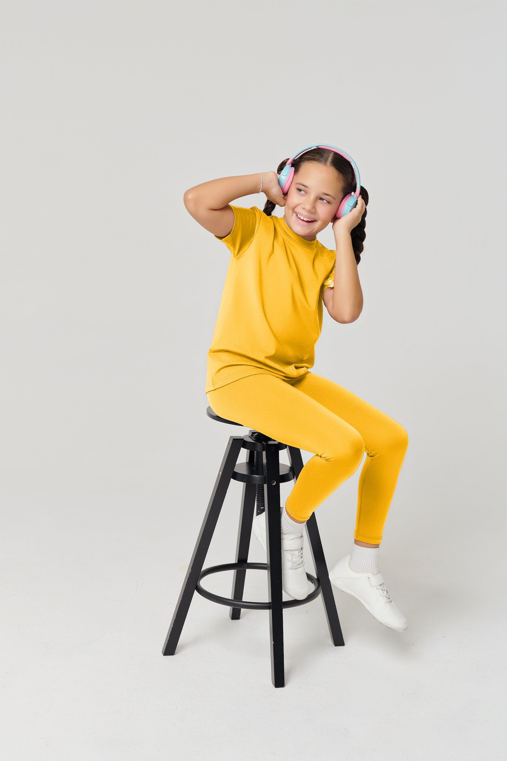 بنطال ضيق كلاسيكي للأطفال من ماركة MULU - أصفر