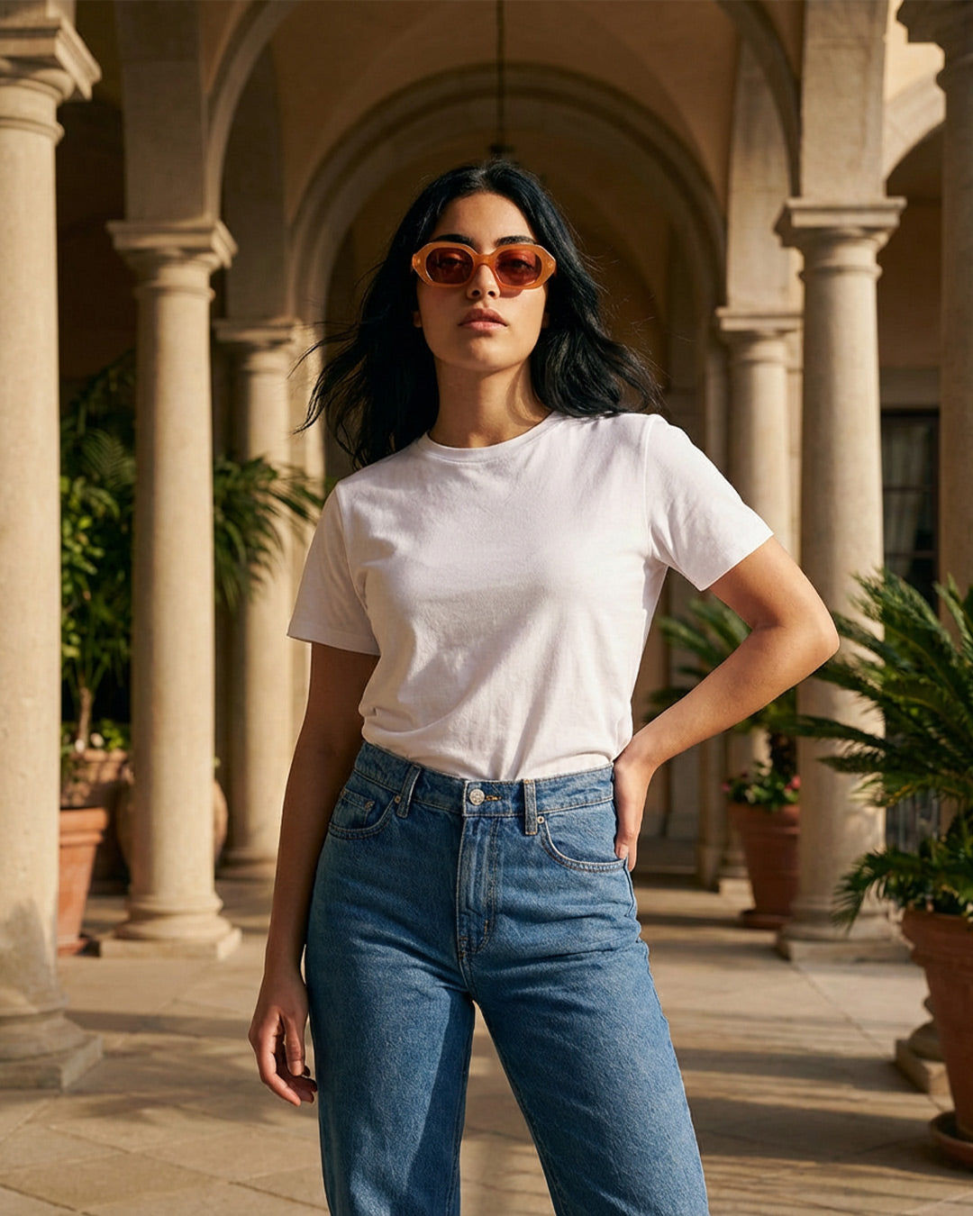 Urban Outfitters orange sunglasses