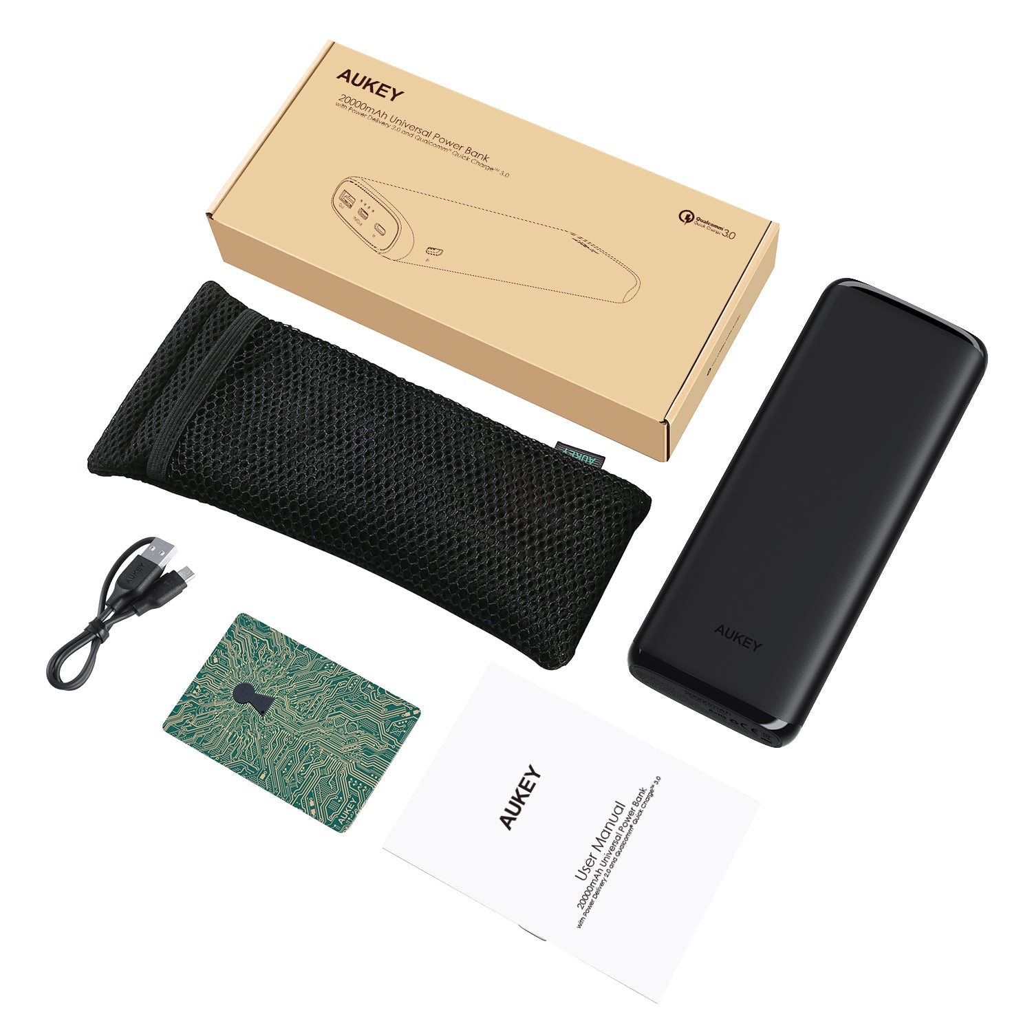 Aukey PB-Y23 18W PD USB C 20000mAh Power Bank With QC 3.0