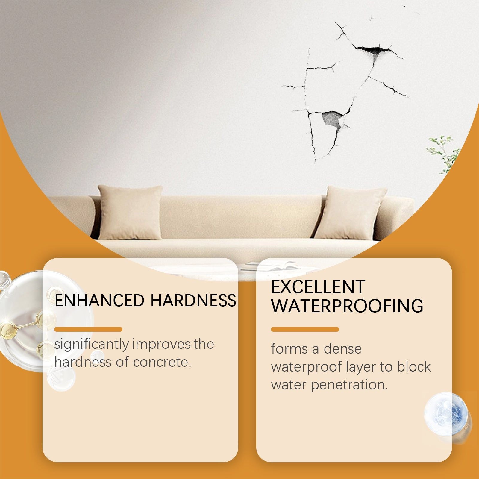 Boost Concrete Durability with Enhanced Waterproofing Sealant, Easy Spray, Long-Lasting Hardener ,120ml