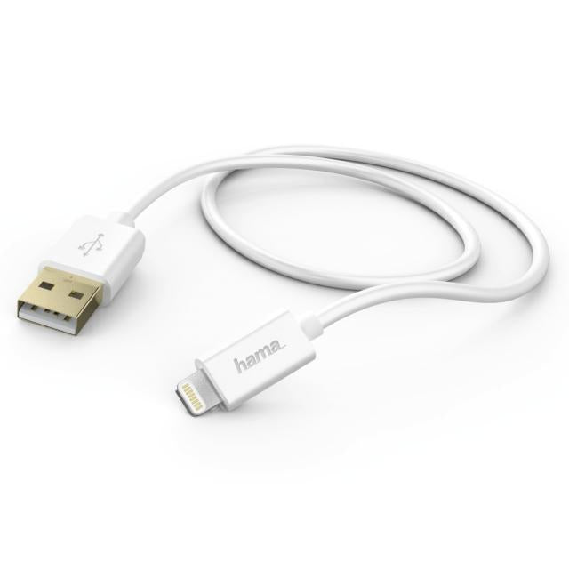 HAMA 102099 CABLE FOR APPLE IPHONE 5/5S/5C/6/6 PLUS/6S/6S PLUS, MFI, 1.5 M, WHITE