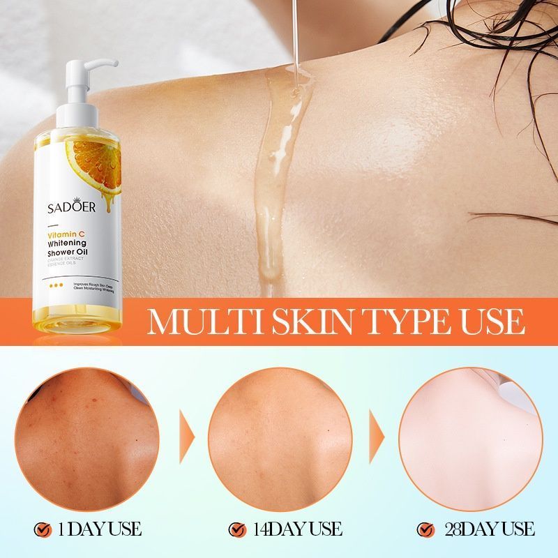 Natural Vitamin C Whitening Shower Oil for Dry Skin -001-SD09708
