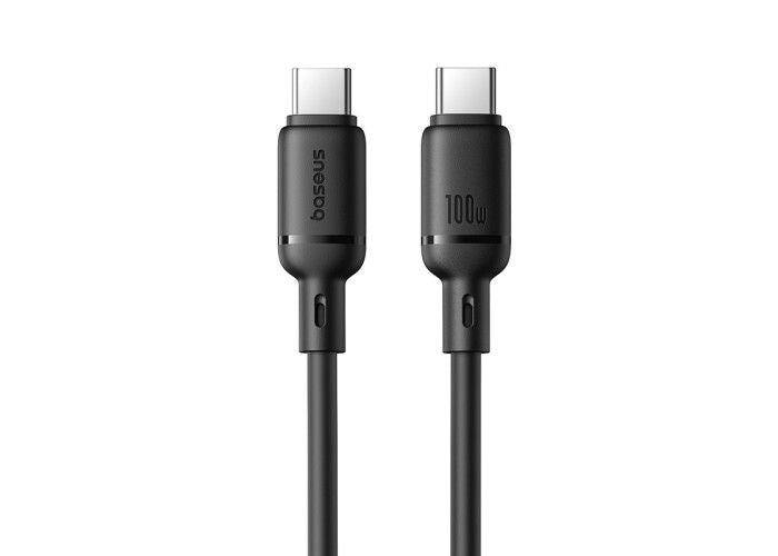 Baseus Silky Series Fast Charging Cable Type-C To Type-C 100W, Black