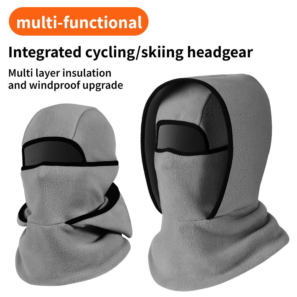 Winter Double-layer Polar Fleece Balaclava Full Face Neck Protection Cycling Ski Mask