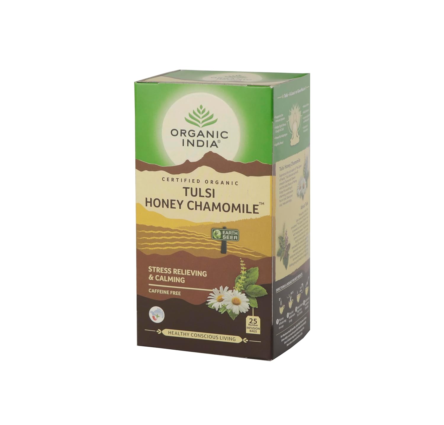 ORGANIC INDIA Tulsi Tea Honey Chamomile 25 Tea Bags