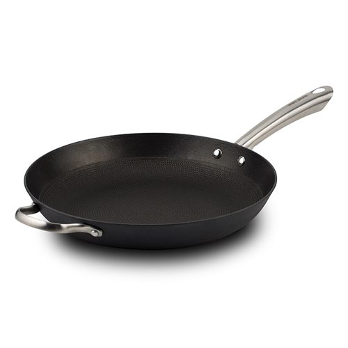 Nava Cast Iron Nonstick Fry Pan Atlas With Loop Helper Handle & Ss Handle, 32cm