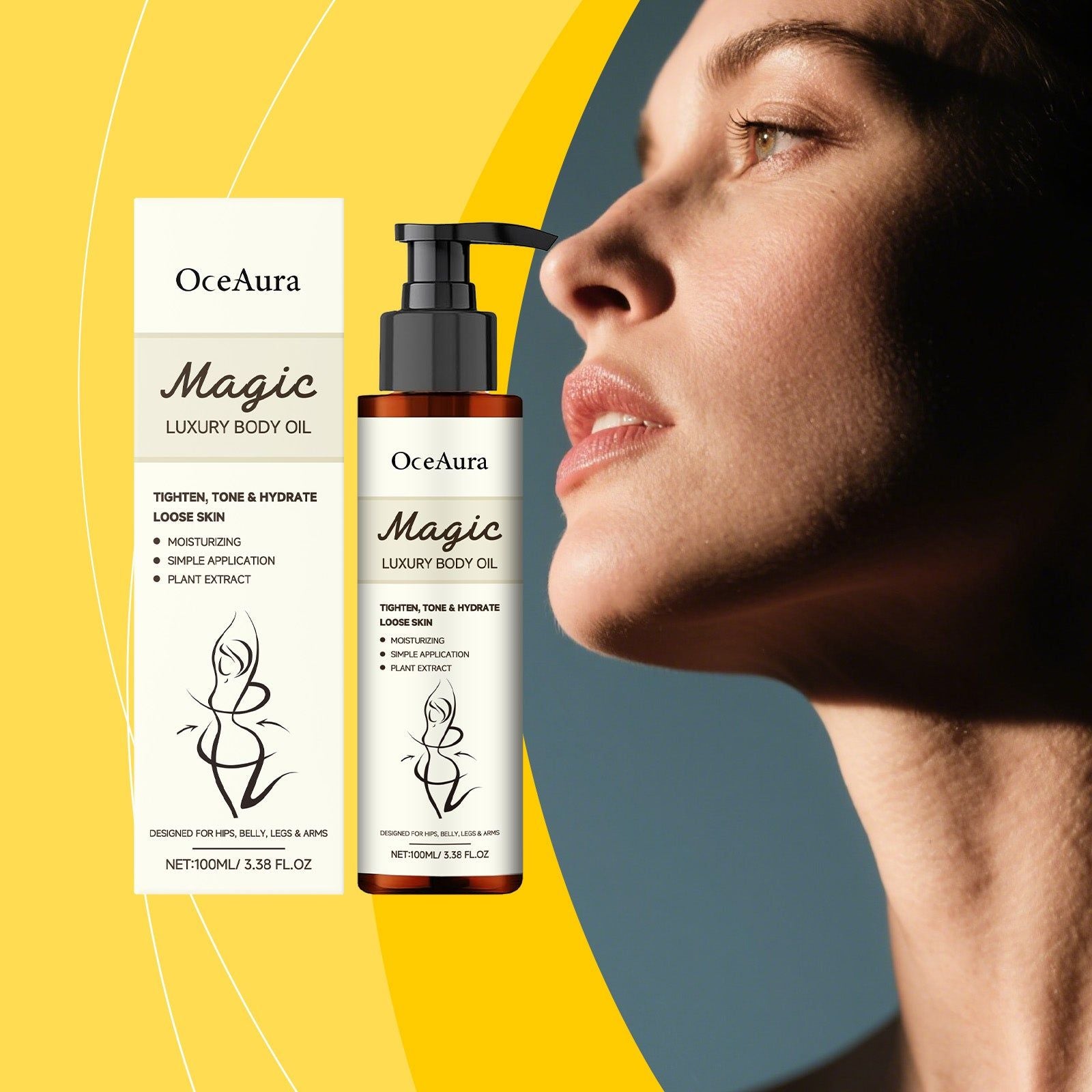 Body Care Moisturizing Oil, Hydrating, Nourishing, Anti-Aging, Skin Elasticity ,100ml