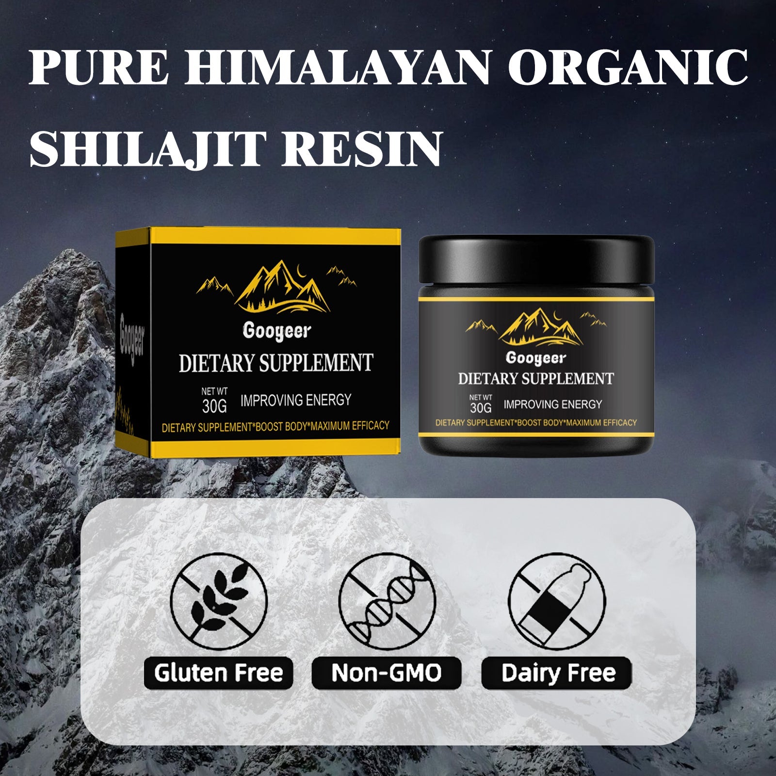 Boost Energy and Rejuvenate Body, Natural Shilajit Supplement for Optimal Body Care ,30g