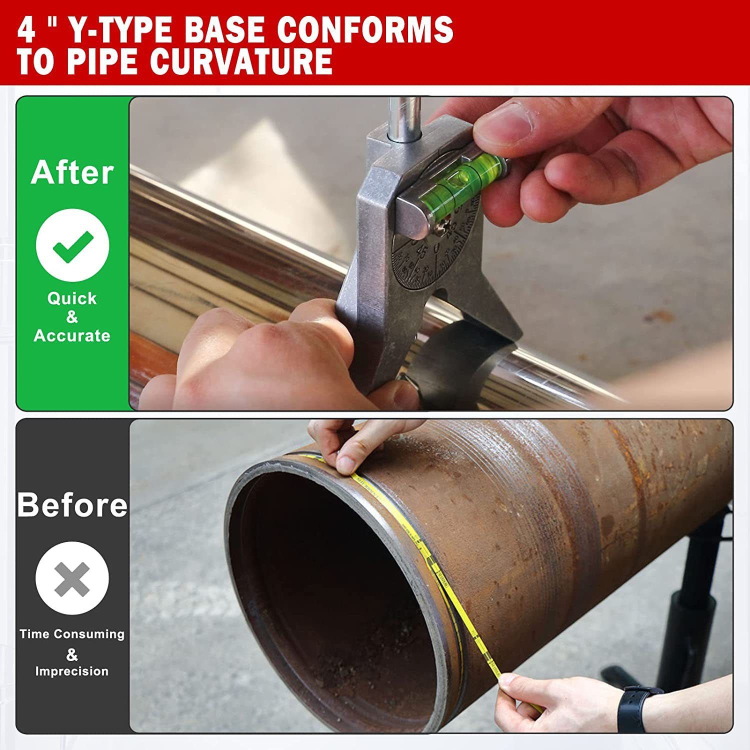 Safety Pipe Marker Centering Head Tool Center Finder Pipe Marking Centering Head