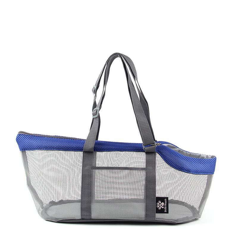 Portable Mesh Pet Bag Breathable Outdoor Pet Carriers Handbag Large Capacity Foldable Cat Bag