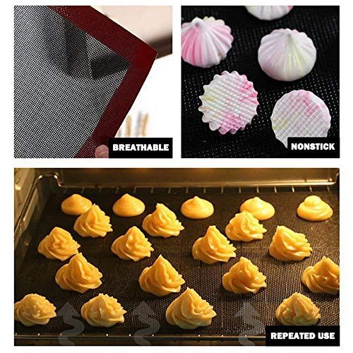 Silicone Baking Mat Non-Stick Oven Liner Perforated Steaming Mesh Pad Baking Sheet