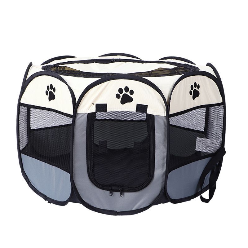Pet Playpen Octagonal Dog Cage Cathouse Foldable Oxford Cloth Fence Pet Supplies