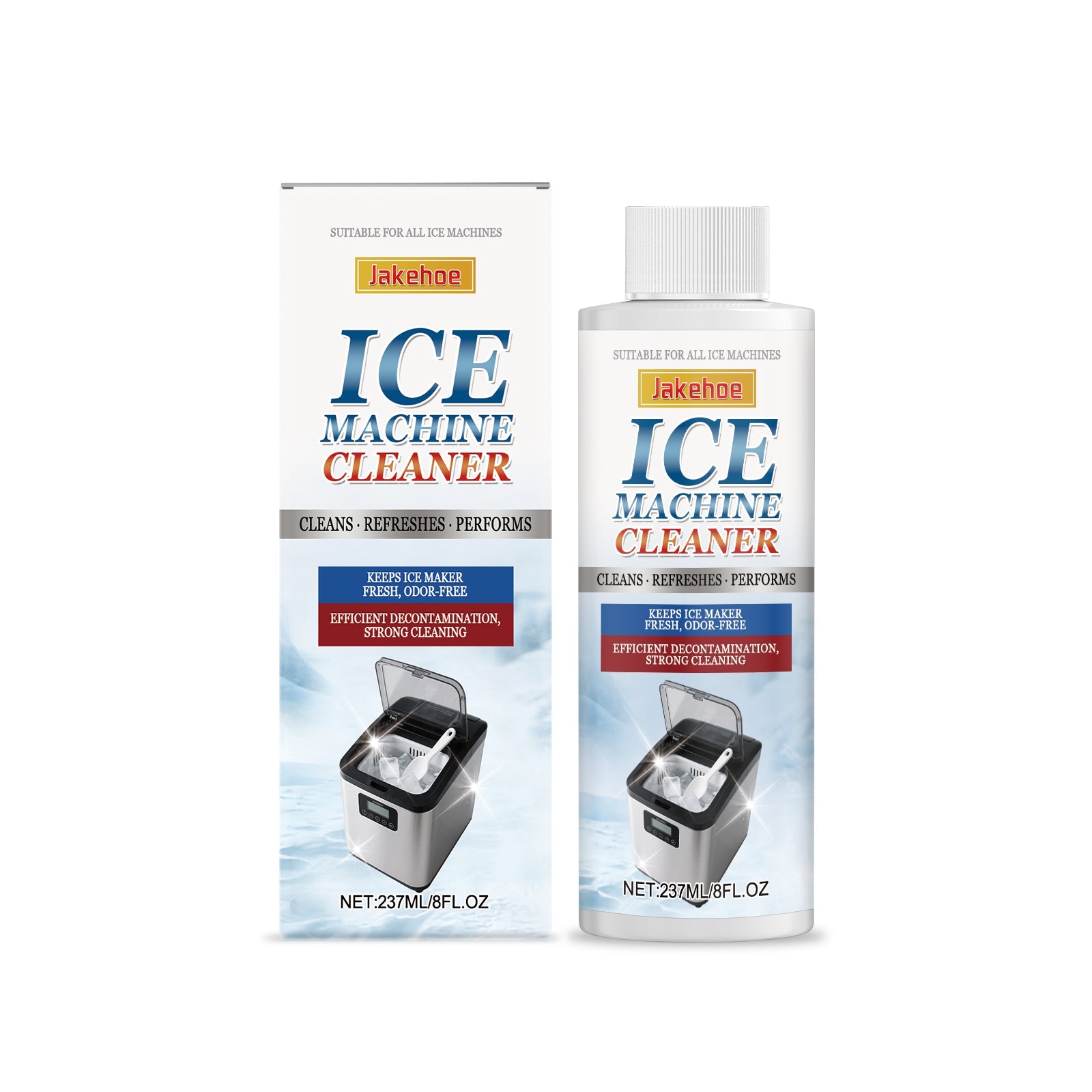 Deep Cleaning Ice Maker Descaler, Scale Removal, Odor Elimination for Household and Commercial Use ,237ml