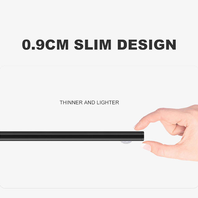 60/80/100CM Ultra Thin Nightlight Lamp - PIR Motion Sensor LED Cabinet Lighting, USB Rechargeable for Kitchen & Cabinets