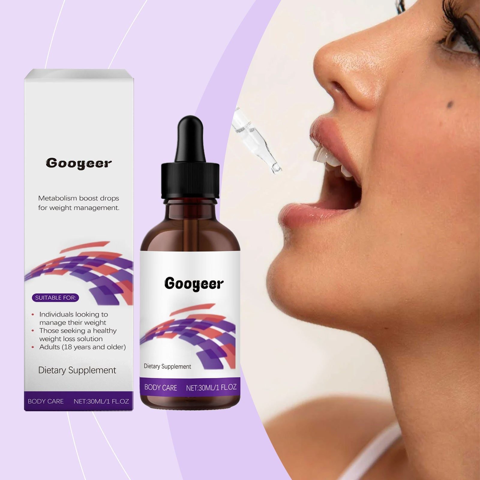 Body Care Metabolism Drops, Boost Energy, Promote Fat Burn, Weight Loss ,30ml