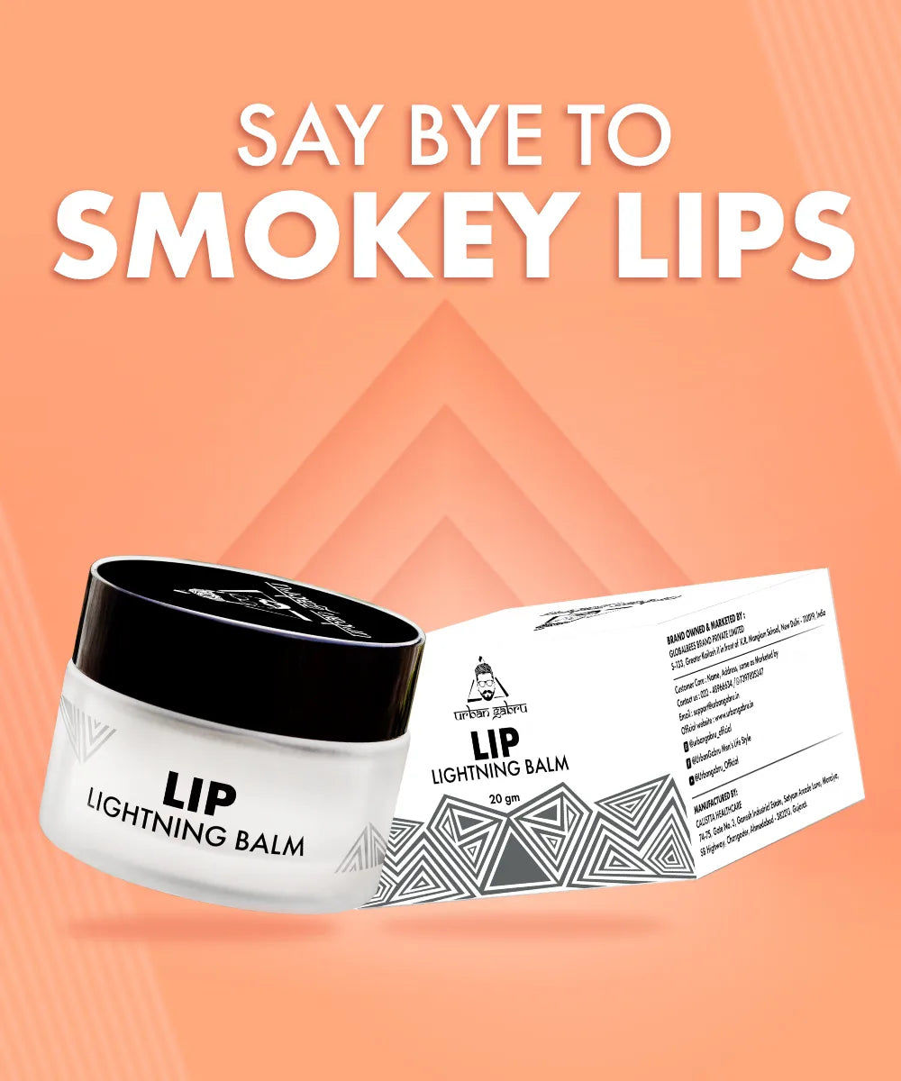 Urban Gabru Lip Balm For Lightening & Brightening Dark Lips with shea butter, beeswax & vitamin-E 20G