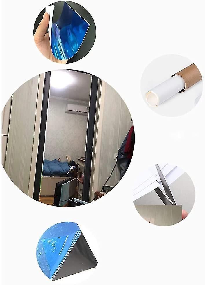 Flexible Mirror Sheets, Mirror Wall Stickers Non Glass Self Adhesive Mirror For Bathroom, Bedroom Dresser