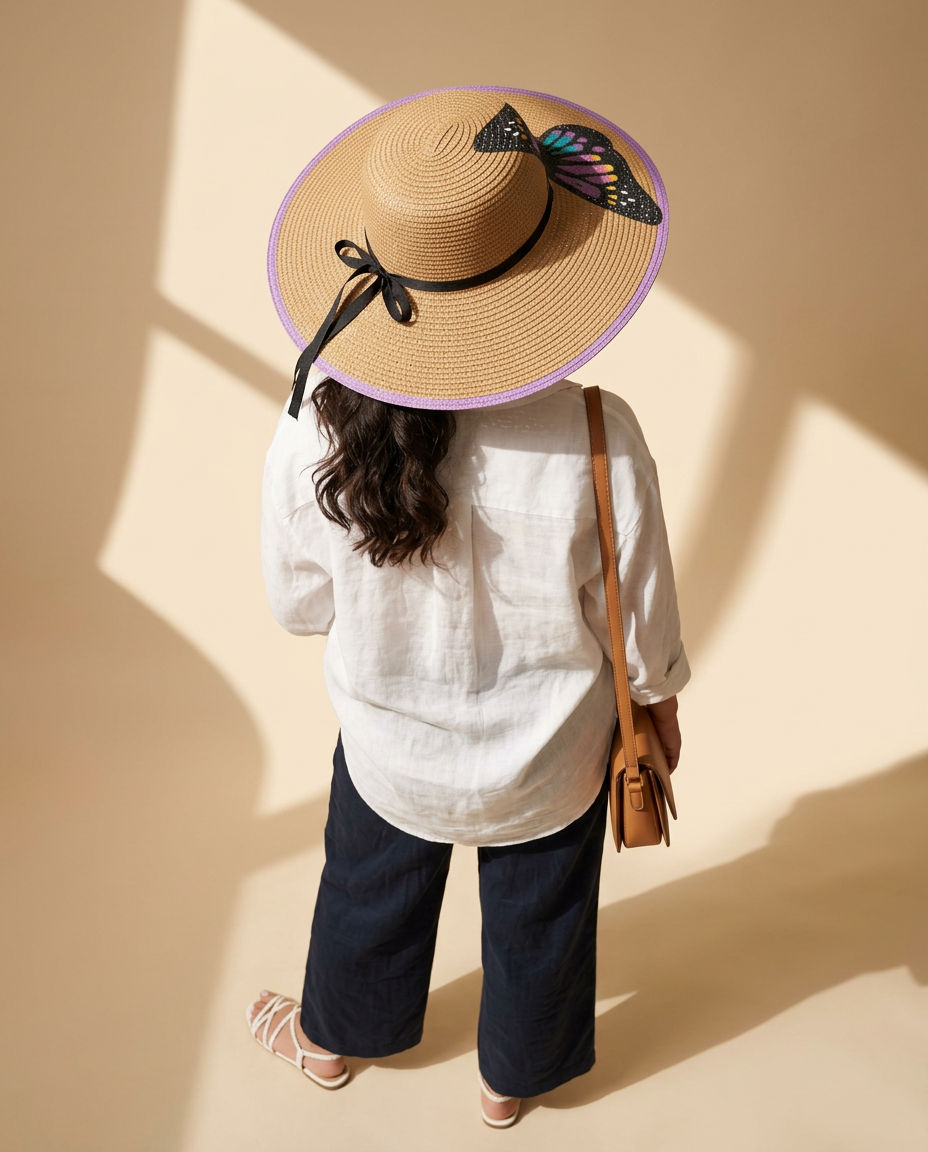 Handi Made Handpainted Butterfly Hat (Delivered in up to 7 days)