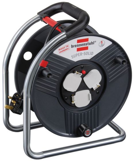 BRENNENSTUHL  1308953 بكرة تمديد فائقة الصلابة 50 متر، أسود