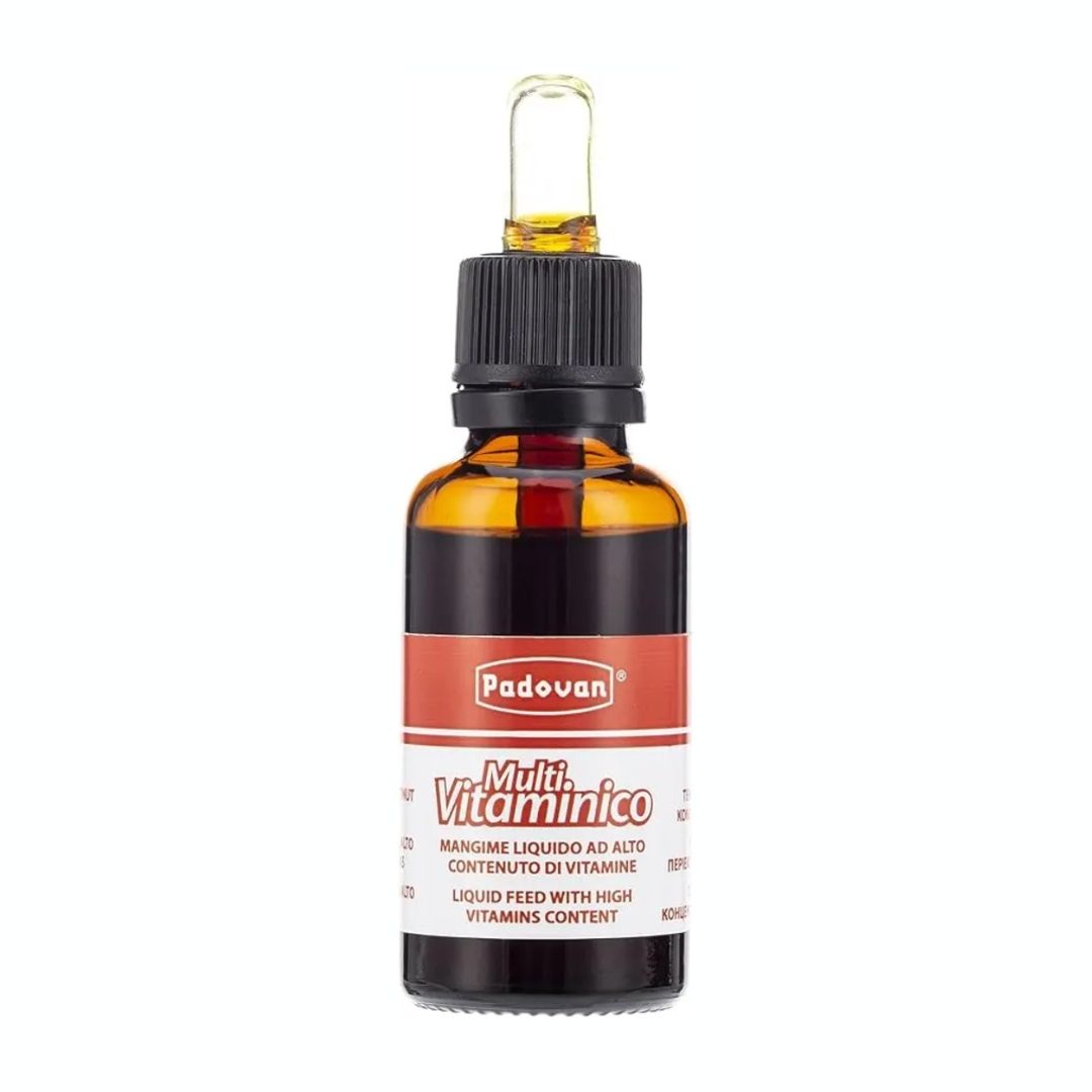 Padovan Multivitaminico, Complementary Feed for Cage and Aviary Birds, 30ml