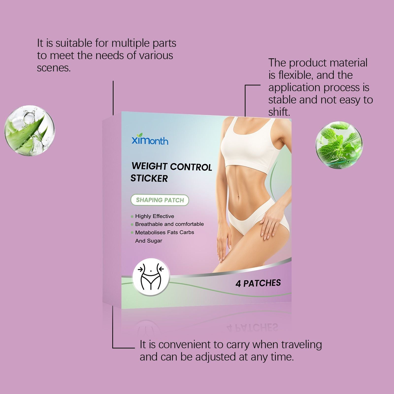 Body Care Patch, Skin Lifting, Daily Skin Rejuvenation, Easy to Use ,4pcs