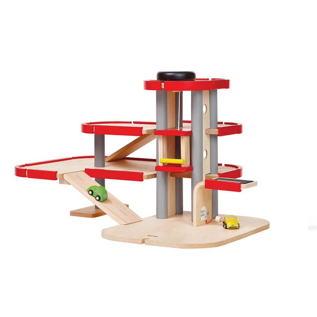 PlanToys Parking Garage — Wooden Play Set