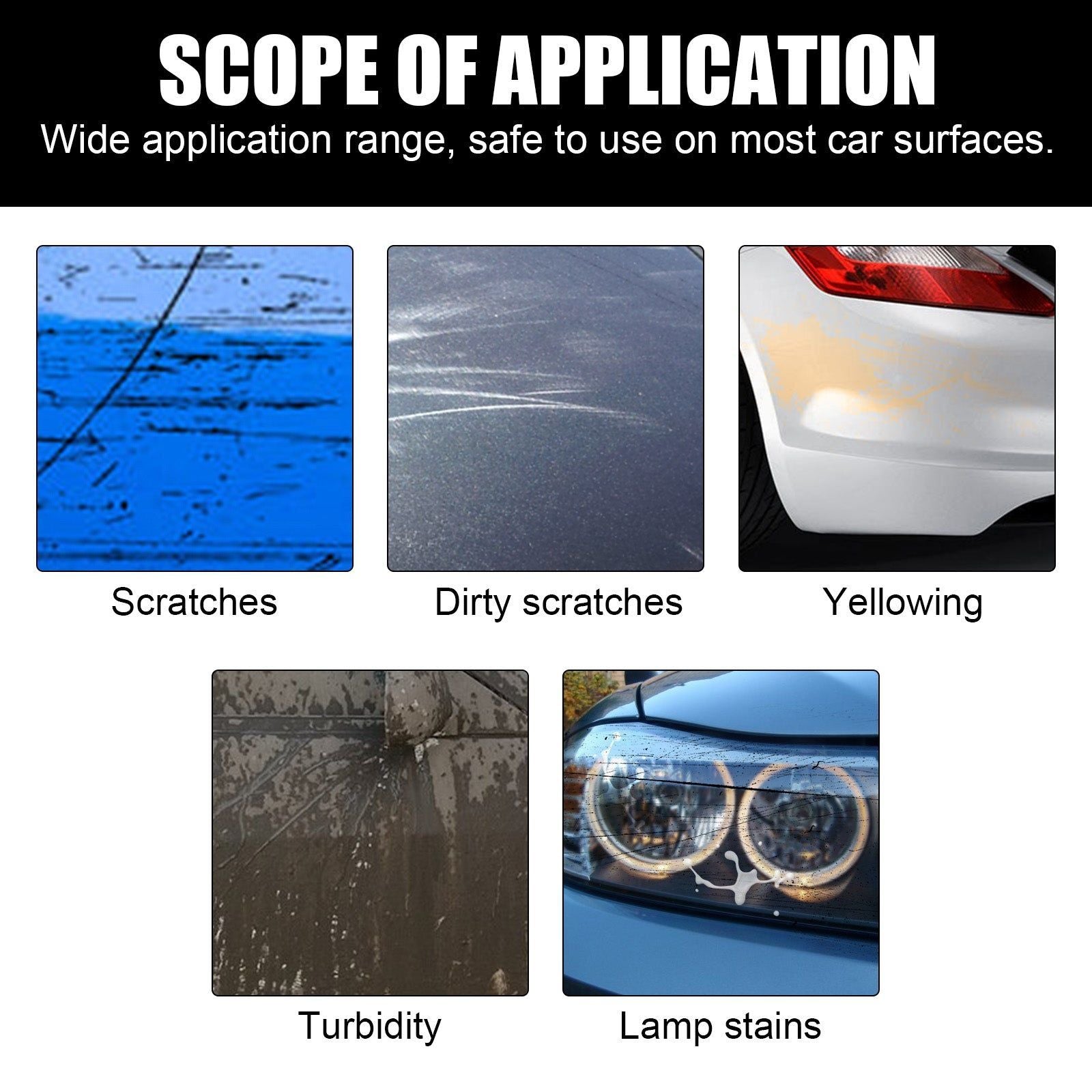 Car Scratch Repair Paste, Fast Deep Scratch Fix, Automotive Polishing, Reconditioning Cream ,1set