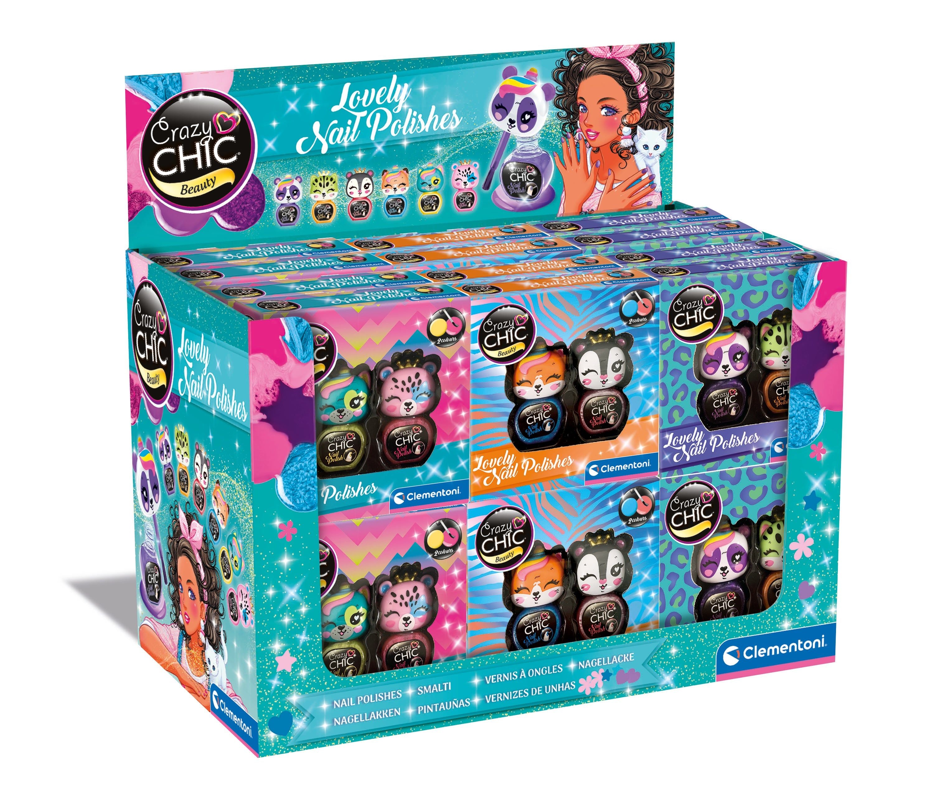 Clementoni Crazy Chic Nail Polish Set – Kids Nail Art Kit