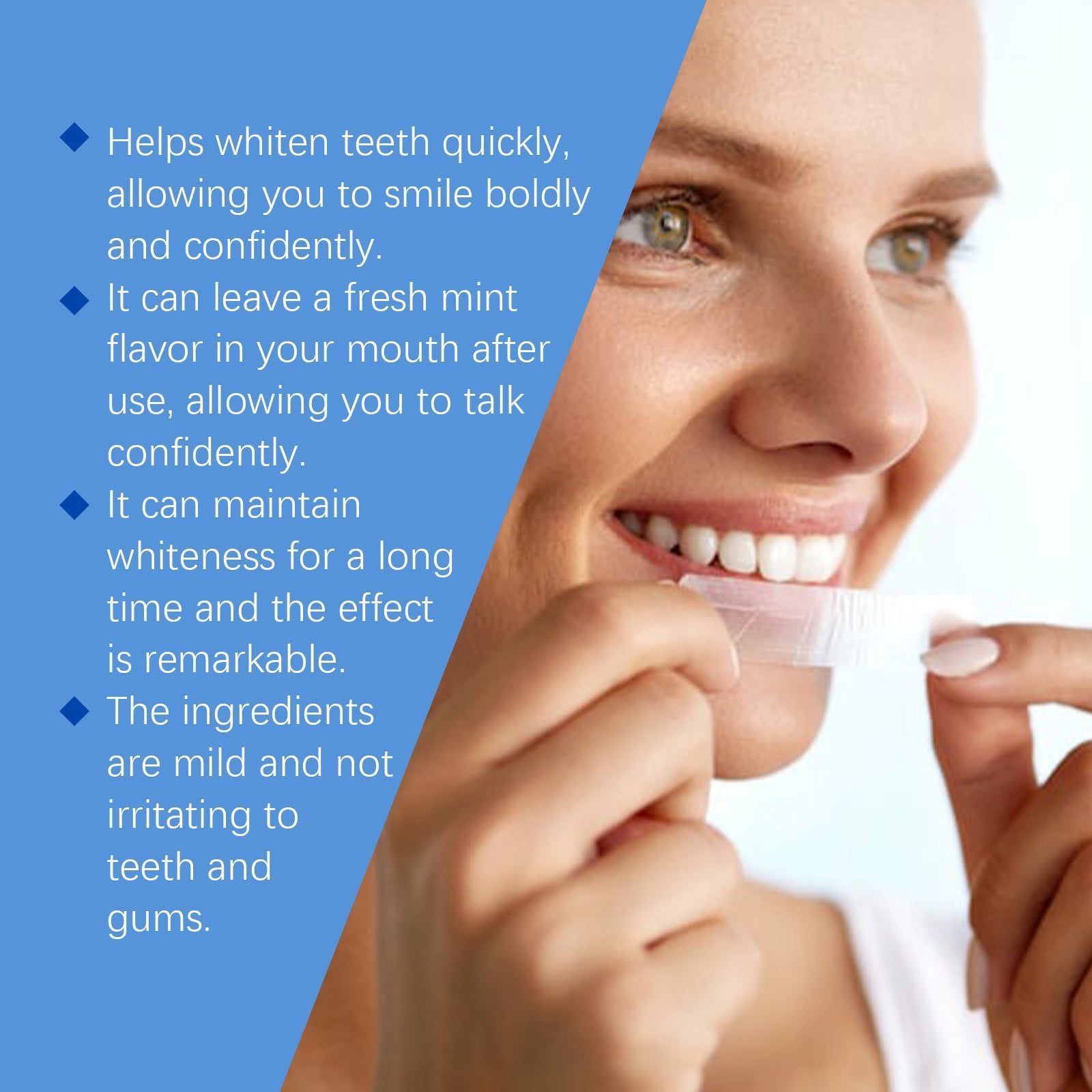 Brightening Teeth Whitening Strips, Fresh Breath, Deep Clean, Sensitive Safe ,7 pieces