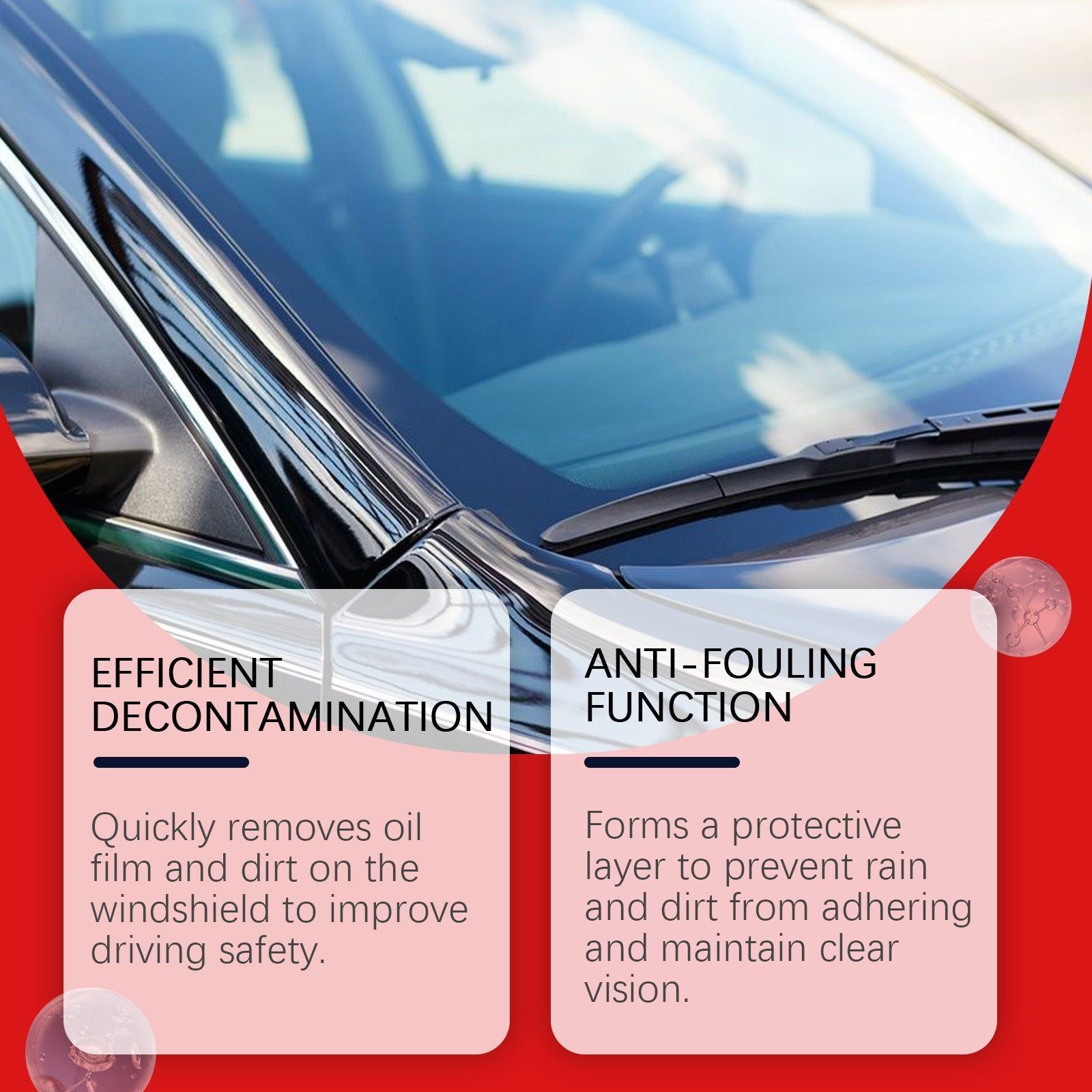 Car Cleaning Windshield Oil Film Paste, Glass Coating Decontamination, Clear Vision ,100ml