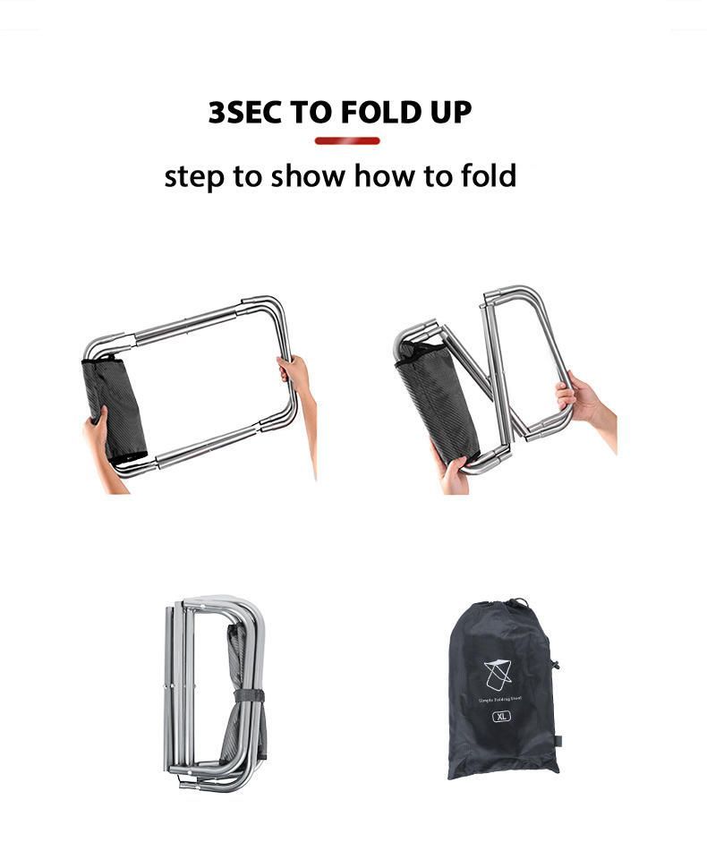 Outdoor Folding Stool Portable Small Chair For Camping Fishing Hiking Travel