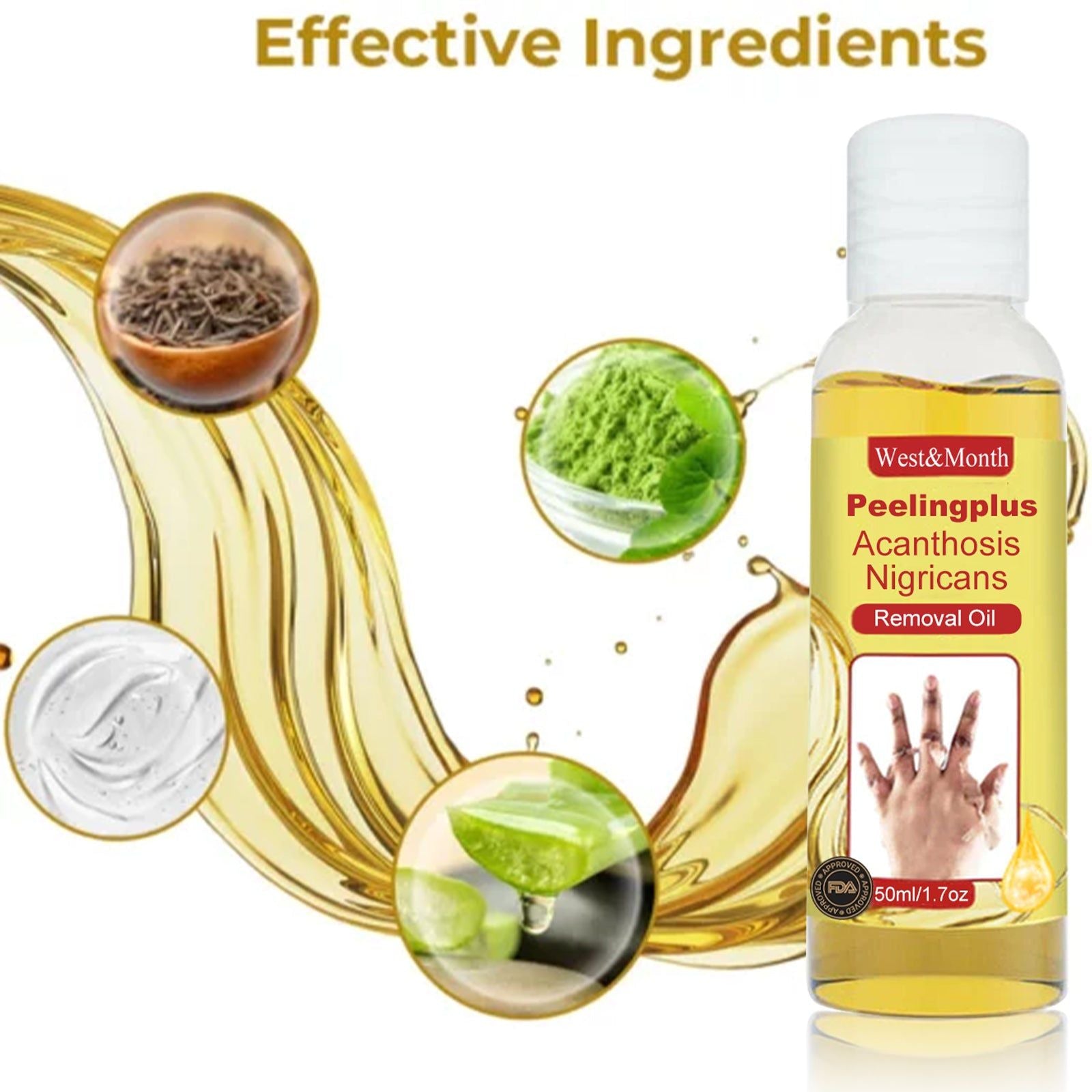 Acanthosis Nigricans Removal Oil, Brightening Skin, Dark Spot Corrector, Natural Exfoliating, Skin Lightening, Melanin Reducer ,50ml