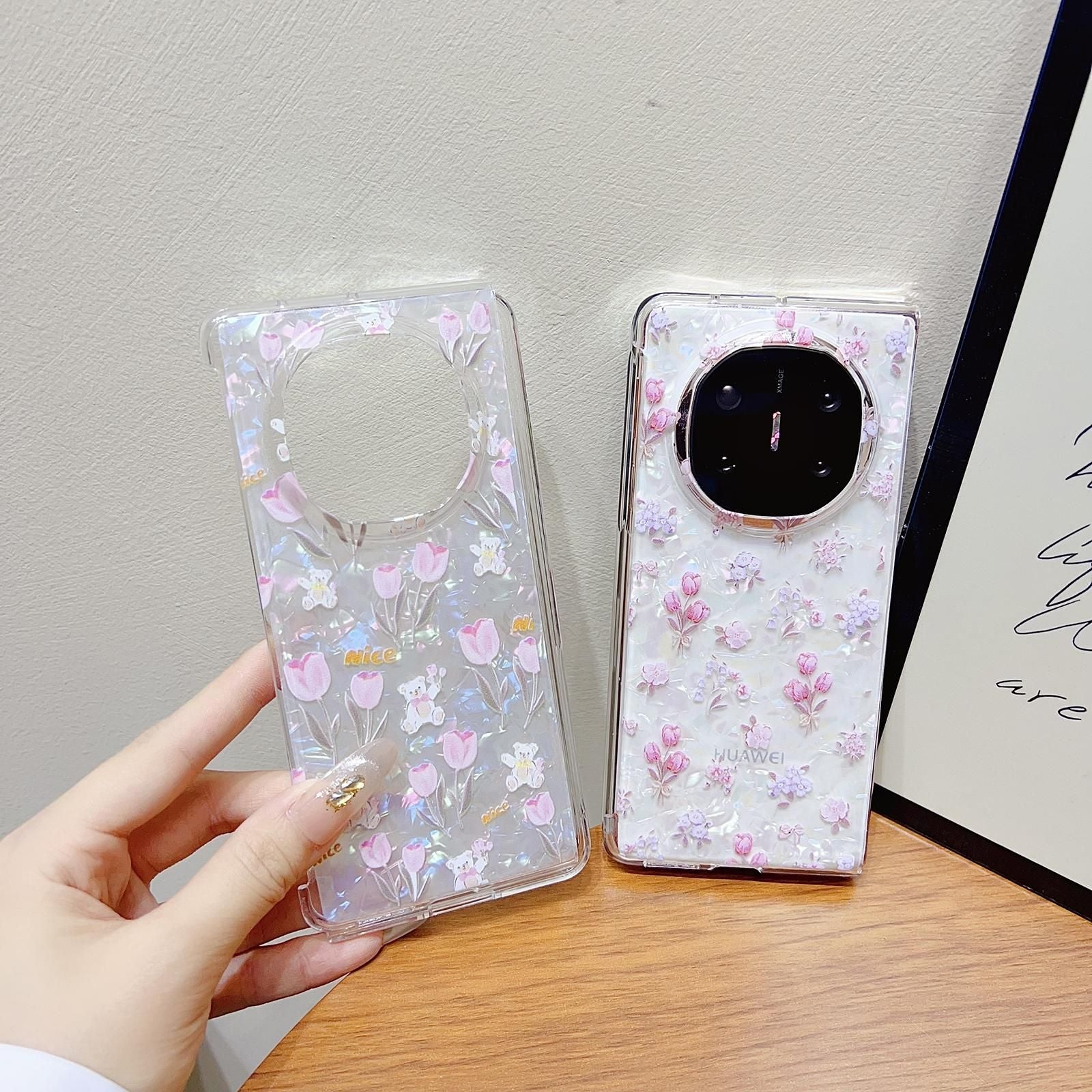 Flower Pattern PC Case For Huawei Mate X6