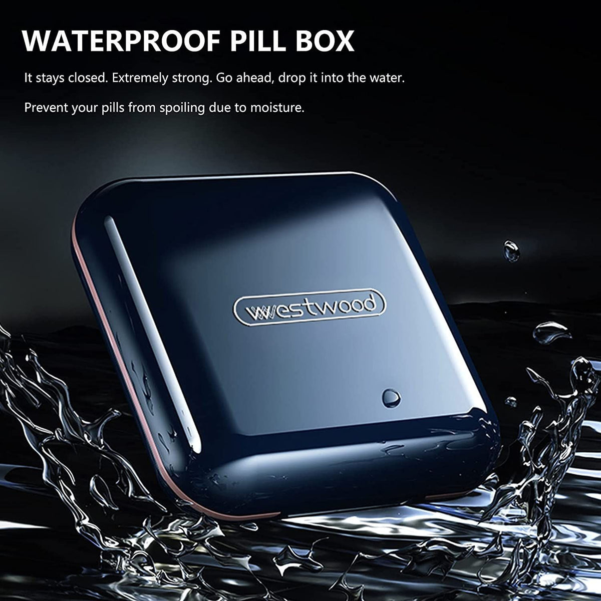 Daily Pill Case Small Pill Box Organizer Travel Medicine Container For Vitamins Fish Oils