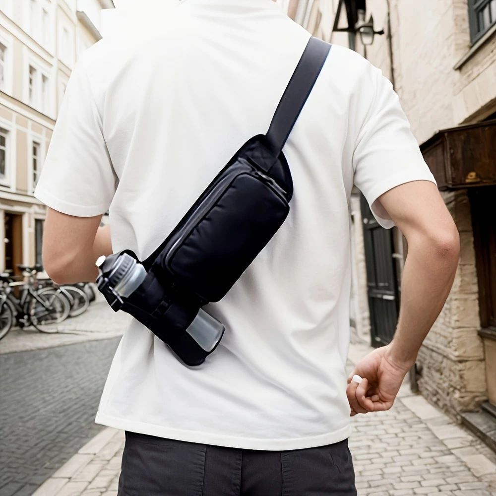 Sports Waist Bag Running Water Bottle Belt Breathable Fanny Pack with Water Bottle Holder