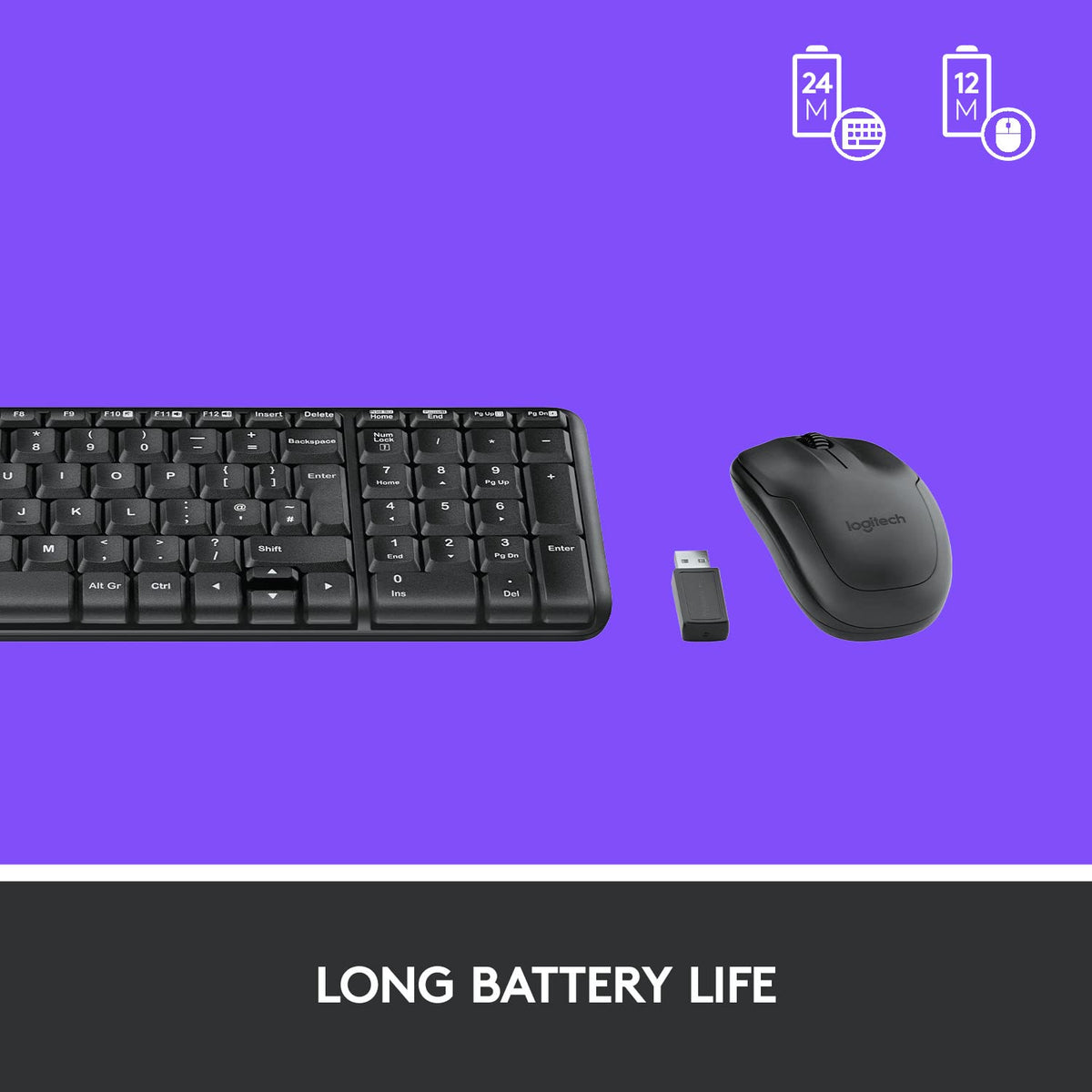 Logitech MK220 Wireless Keyboard and Mouse Combo, Compact Design