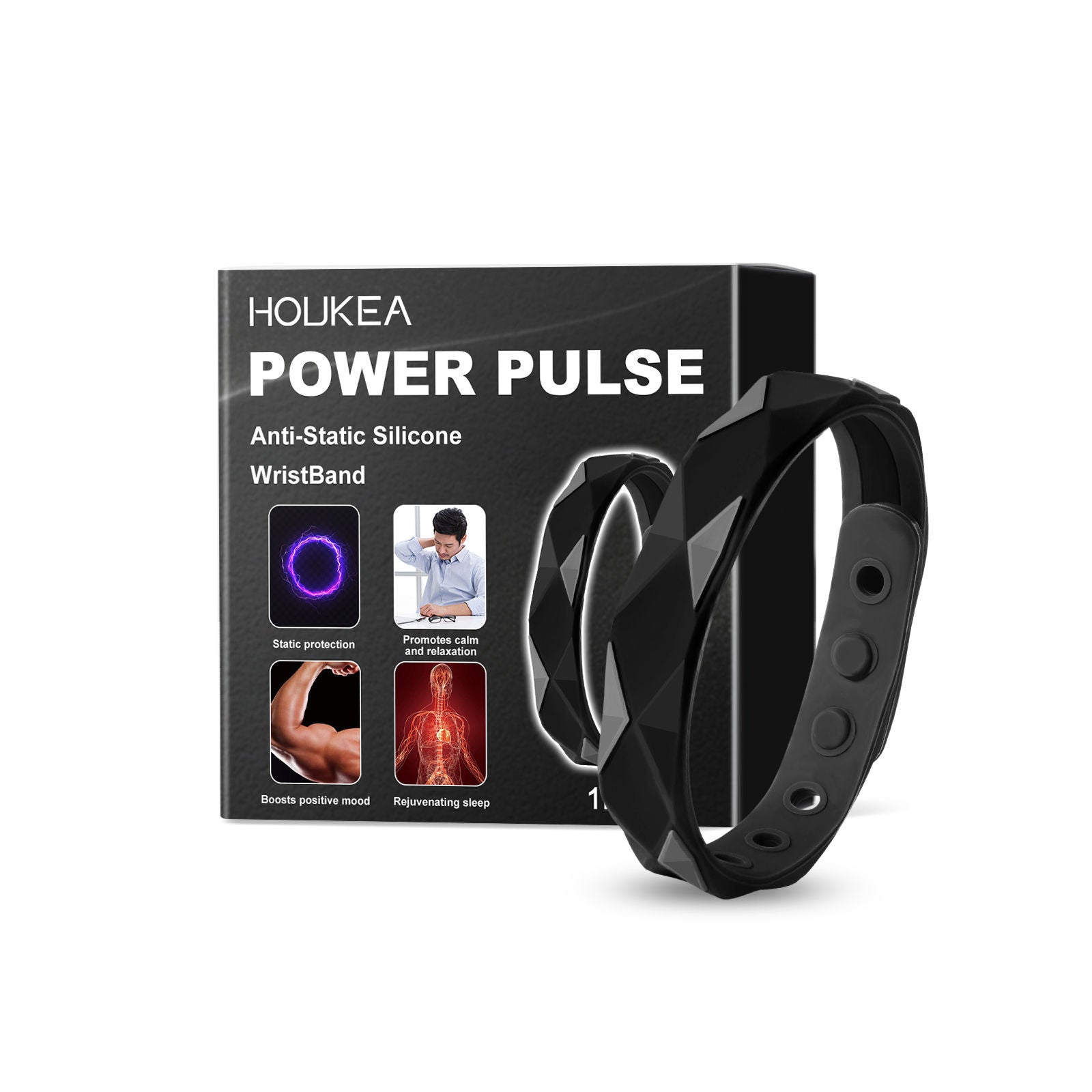 Body Care Silicone Wristband, Static Relief, Vitality Boost, Portable Wellness ,1pcs