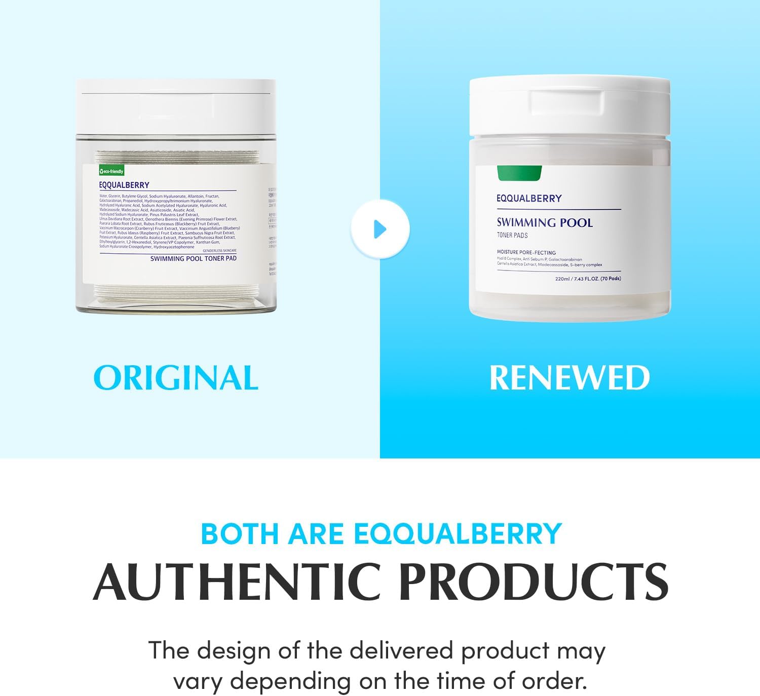 Eqqualberry Swimming Pool Toner Pads 220Ml | 70 Sheets