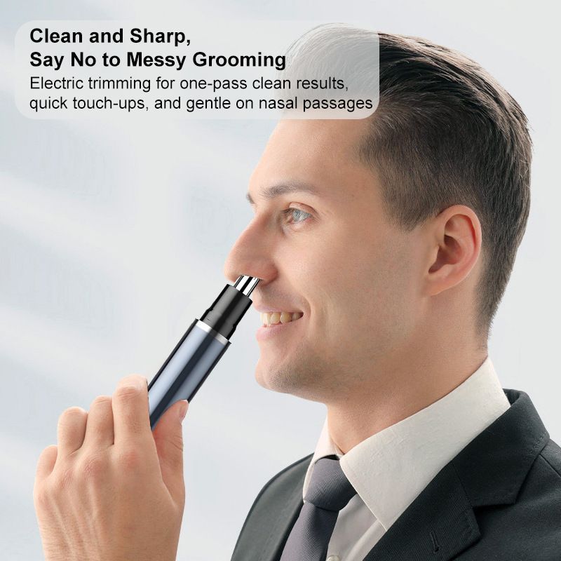 Metal USB Rechargeable Nose Hair Trimmer