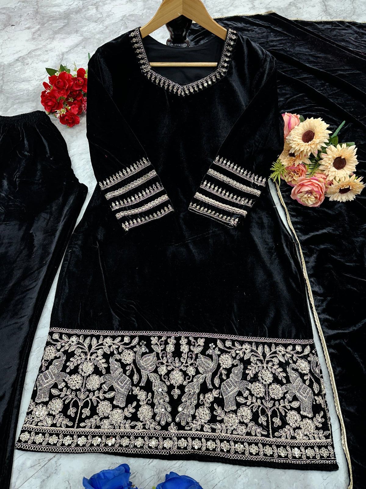 Fab Zone Designer Party Wear Beautiful Top And Bottom With Dupatta