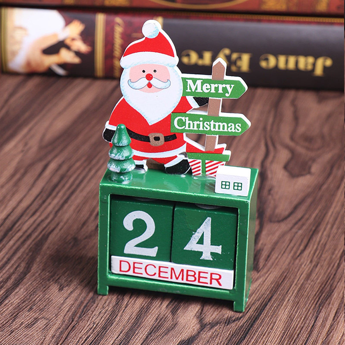 Christmas Calendar Mini Wooden Advent Countdown Calendar Ornaments Gifts