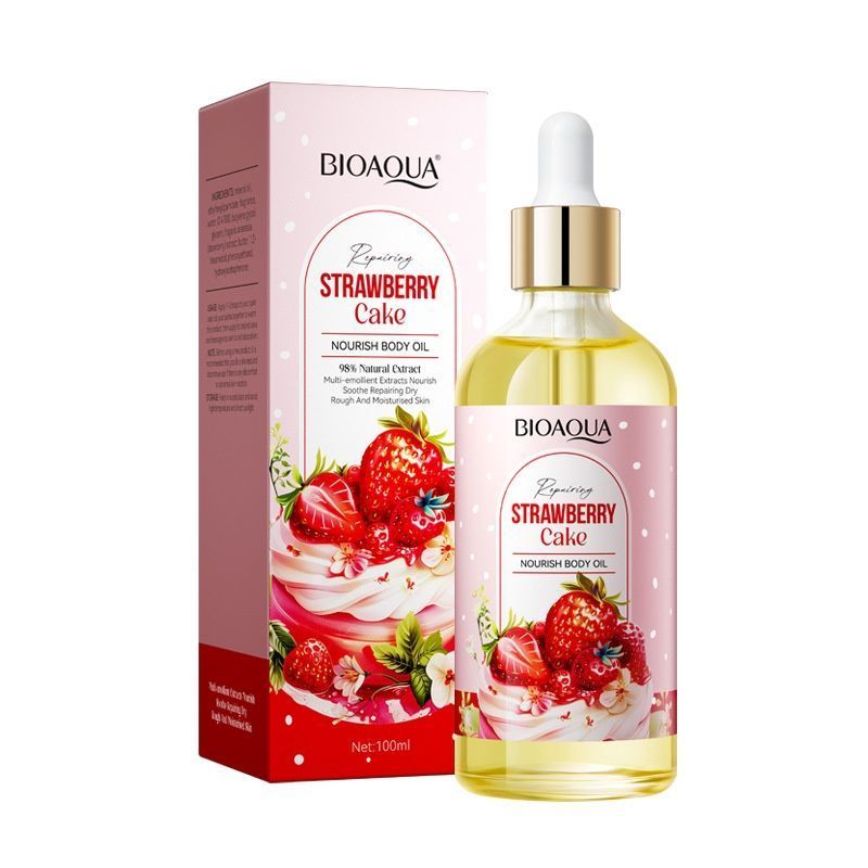 Strawberry Cake Body Oil, Nourishes Body Skin - 001-BQY48325
