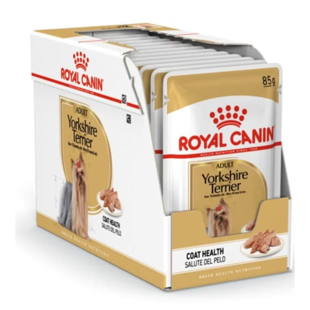 Royal Canin Breed Health Nutrition Yorkshire Adult Dog Wet Food Pouches, 12x85gm