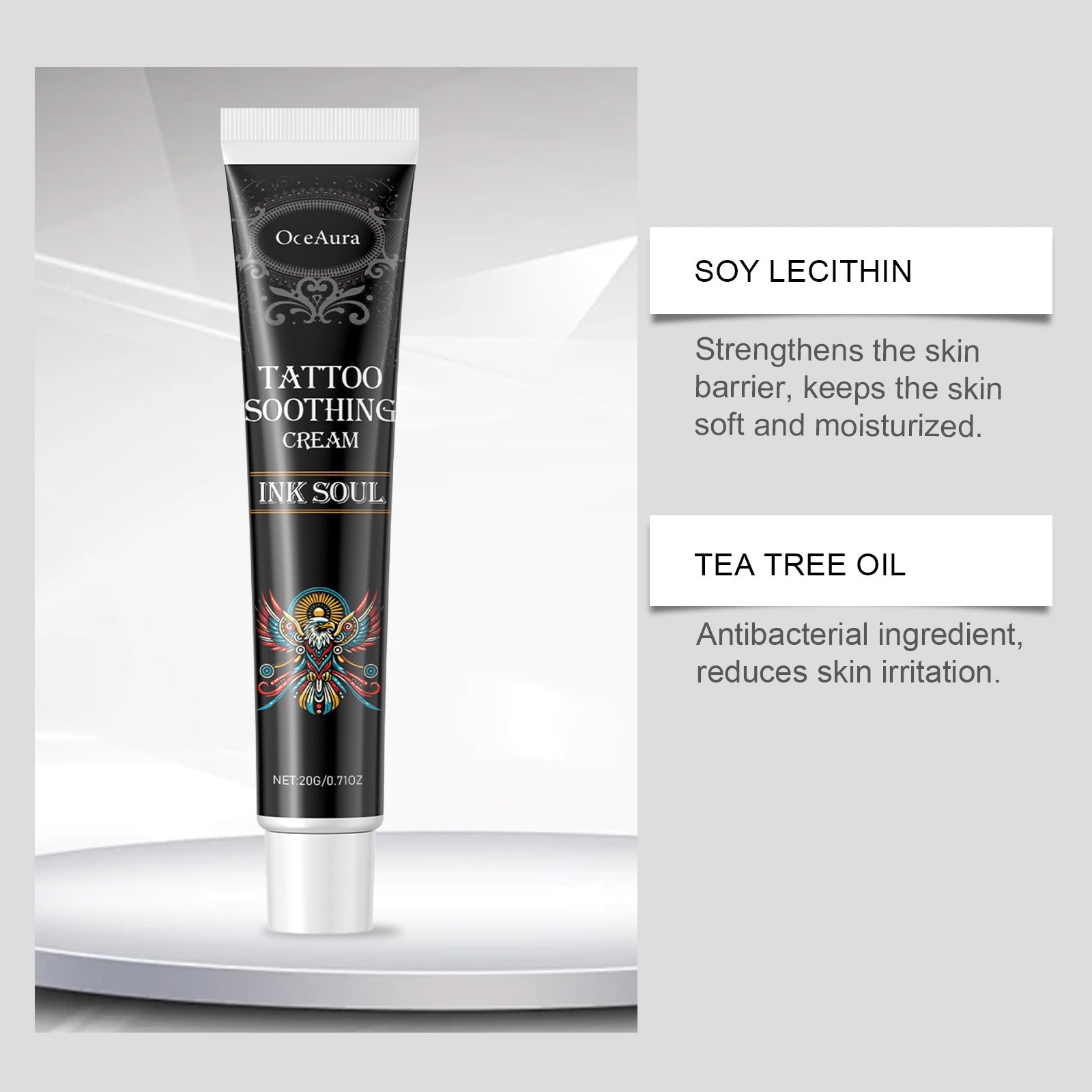 Body Care Cream, Hydrating, Nourishing, Tattoo Prep, Moisturizes Skin ,20g