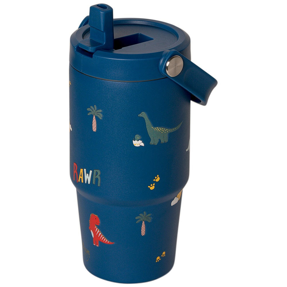 Citron Insulated Tumbler with Handle 600ml – Blue Dino