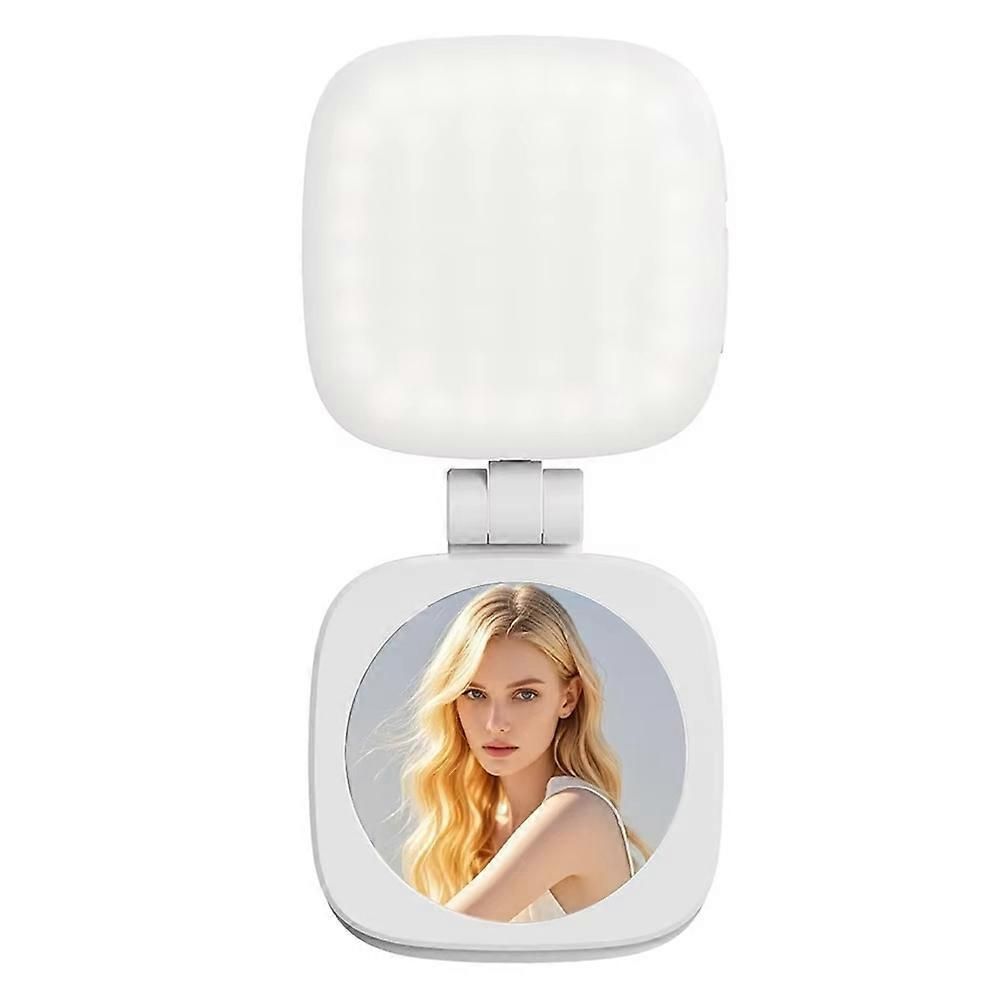 Magnetic Fill Light for Live Broadcast, Mobile Phone Ring Light, Mirror,Beauty Selfie Light,Compact Portable Light White(White)