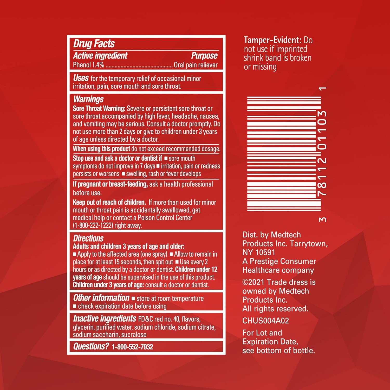 كلوراسيبتيك ماكس لالتهاب الحلق بنكهة التوت البري 18 قطعة