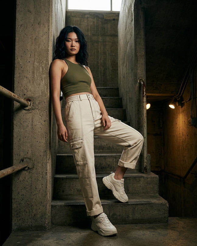 Urban Outfitters white UFO pant