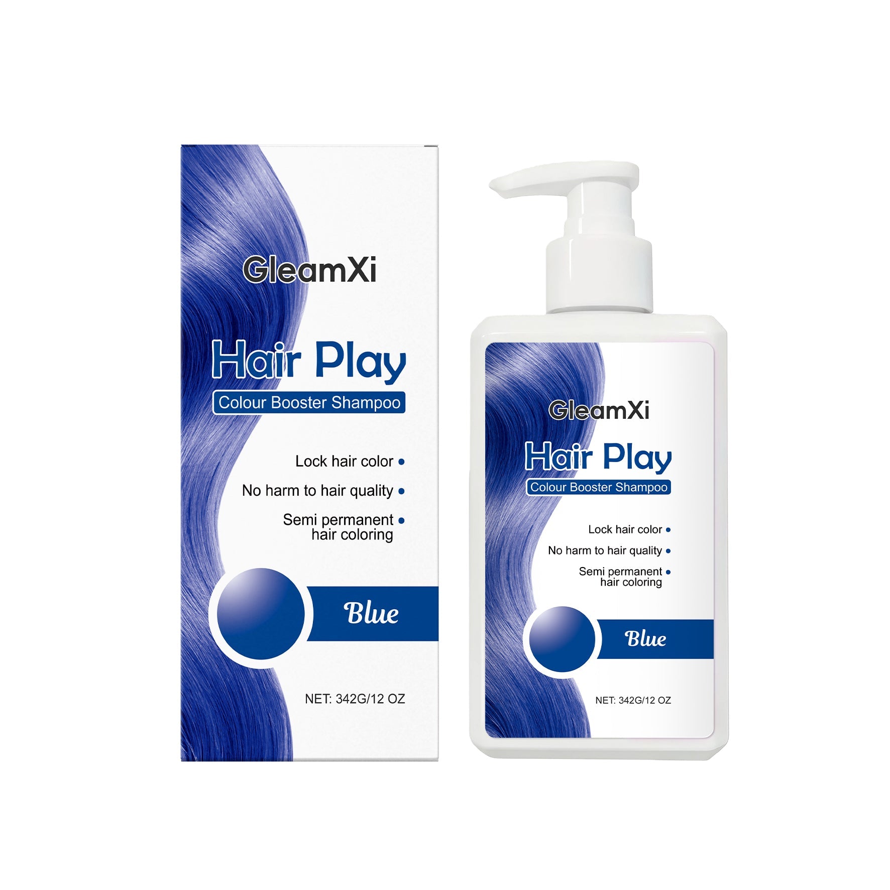 Blue Hair Shampoo, Hair Care for Vibrant, Smooth, Color-Enhancing Hair ,100g