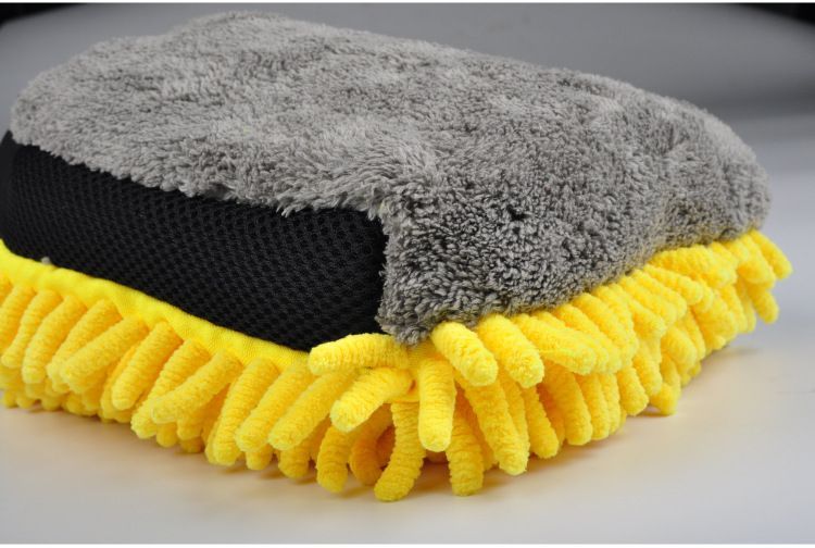 Double-Faced Car Wash Glove Chenille Microfiber Cleaning Pad Car Wax Detailing Brush